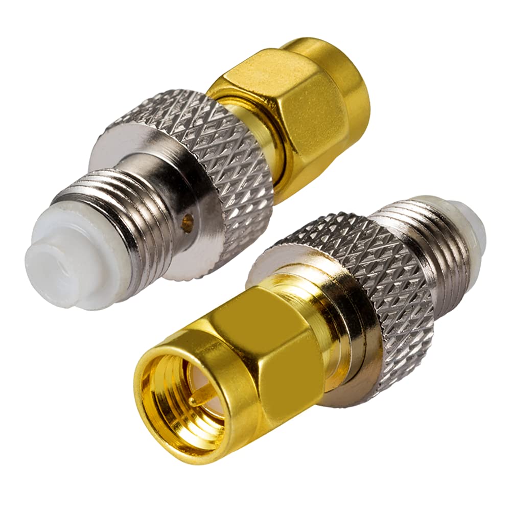 Vecys 4G Antenna Adapter SMA Male to FME Female Adapter for 2G 3G 4G LTE Antennas Routers UMTS Mobile Broadband Hsdpa WLAN Wireless(2 pcs)