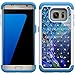 S7 Edge Case, Galaxy S7 Edge Case, UrSpeedtekLive [Shock Absorption] Dual Layer Hybrid Defender Protection Rhinestone Crystal Bling Cover Case for Samsung Galaxy S7 Edge - Peacock (Not for Galaxy S7)