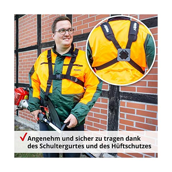 HECHT Hochwertiges 4 in 1 Benzin MultifunktionsgerÃ¤t - Starke 2 PS - Freischneider, Rasentrimmer, Hochentaster und Heckenschere in Einem I Mit idealer VerlÃ¤ngerung – Bild 5