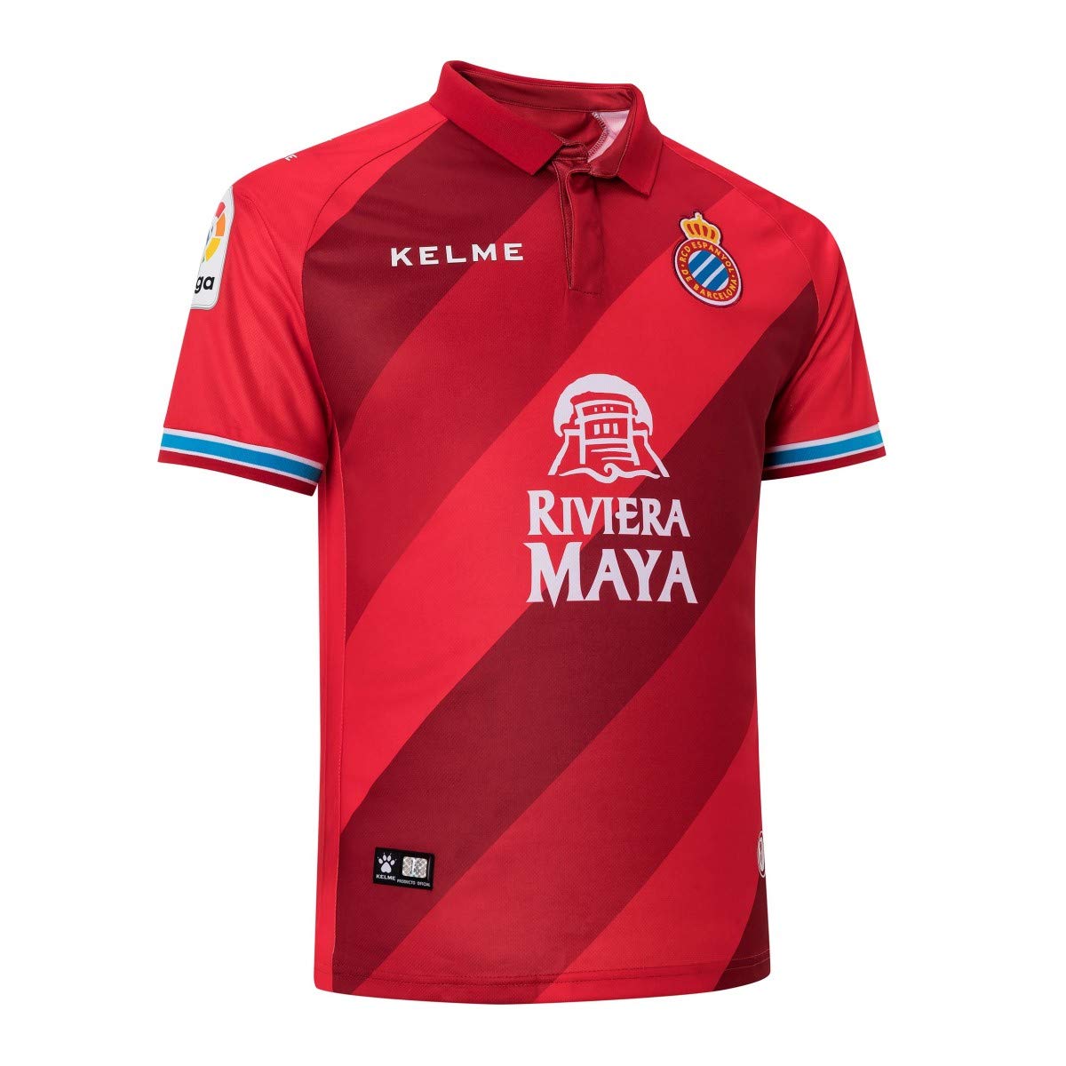 KELME RCD Espanyol Men's Away Football Shirt Soccer Jersey 2018-2019 (Medium) Red