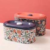 TUSIMI Cookie Snack Jars Biscuit Storage Tin Canister Food Gifts Storage Containers with Lid for Biscuit Chocolates Toddler Snacks |Food-Safe