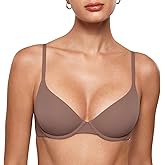 INLYRIC Women's Inbarely Plus Demi Bra Balconette Unlined Underwire No Padding Plunge Bras Comfortable