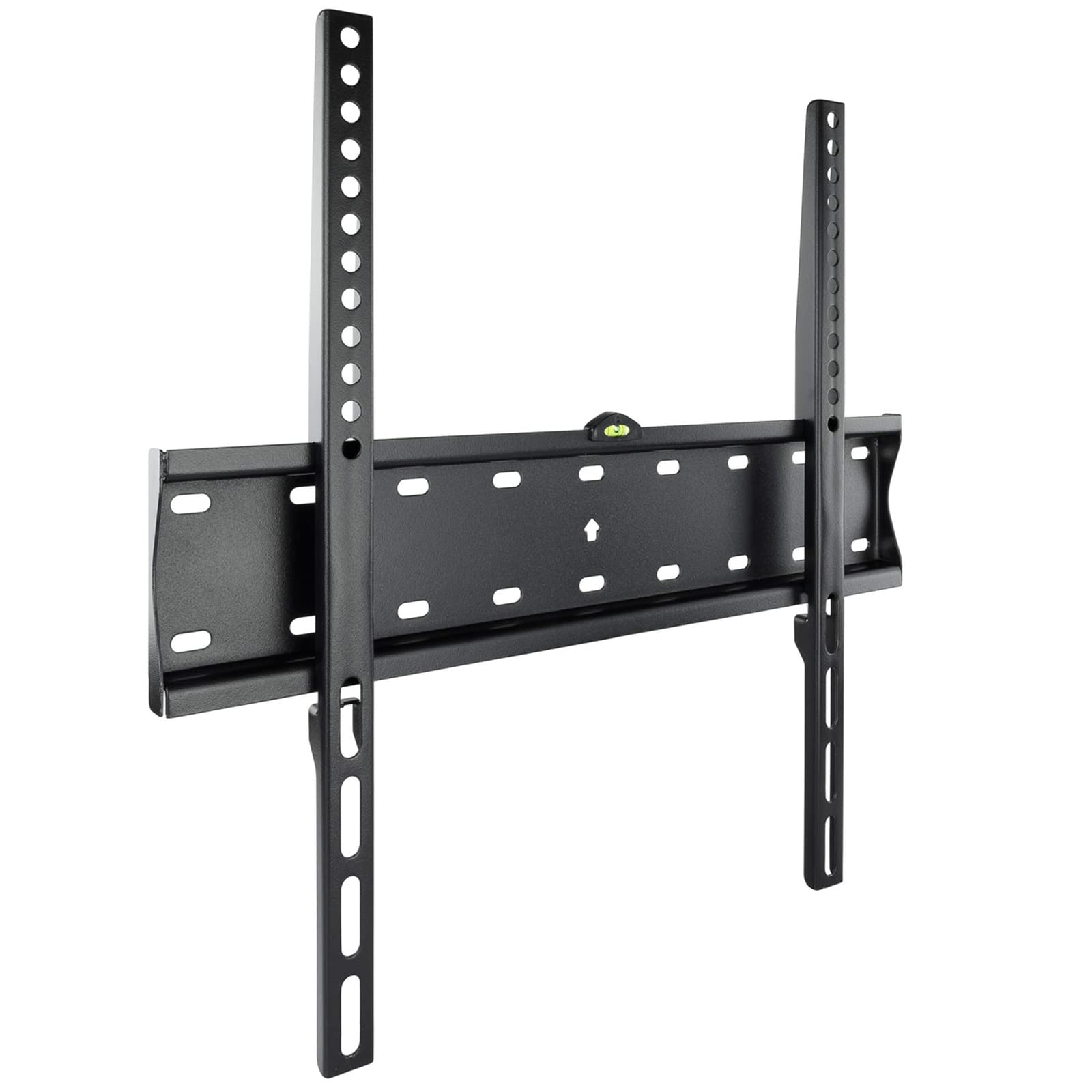 TooQ LP4155F-B - Fixed Wall Bracket for Monitor/TV/LED 32 to 55 Inch, Weight up to 40 kg, Distance to the wall 27 mm, with Spirit Level, Ultra Slim, Format VESA up to 400 x 400, Black