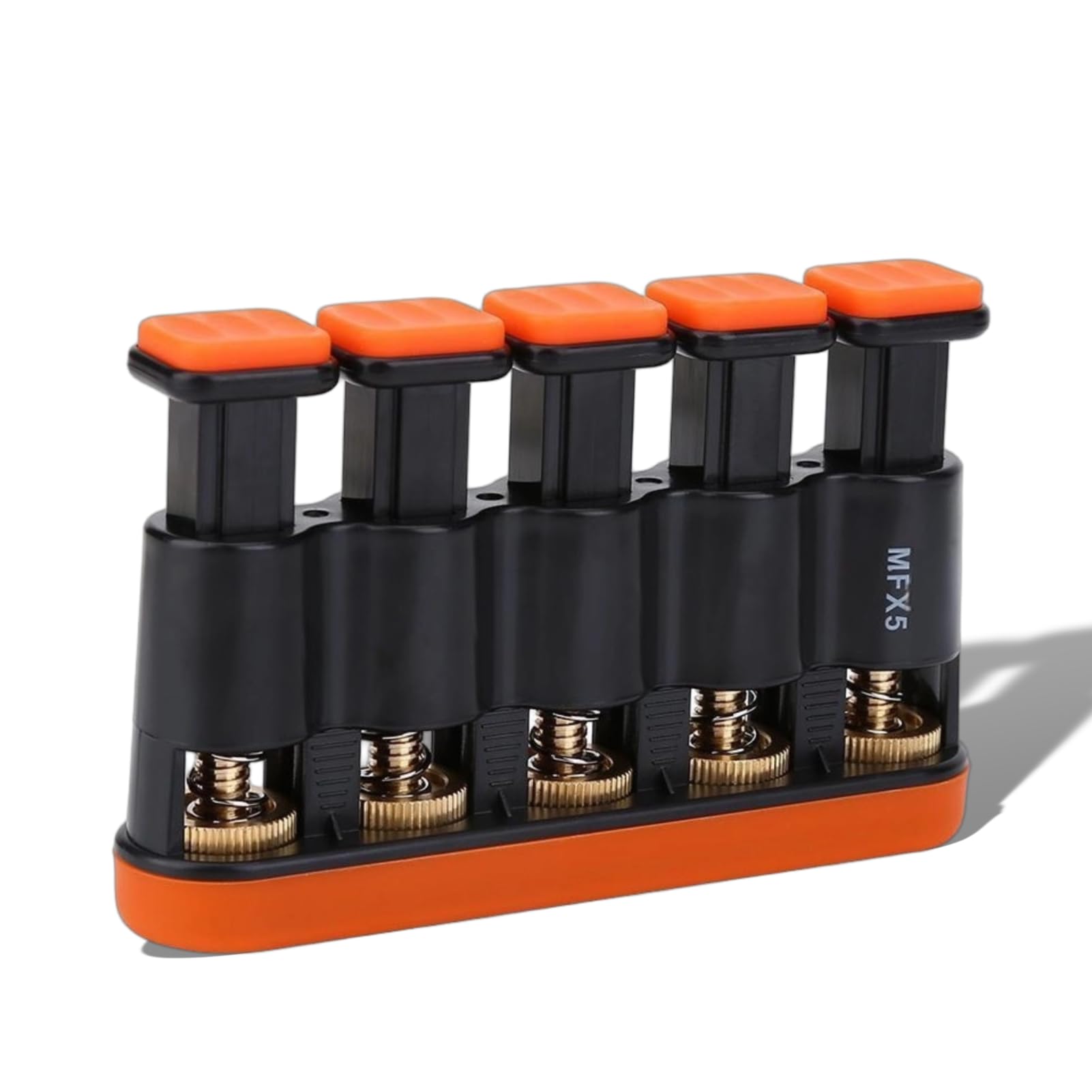 Guitar Finger Exerciser, Hand Strengthener Trainer Tension Exerciser Grip for Piano Guitar (Orange)