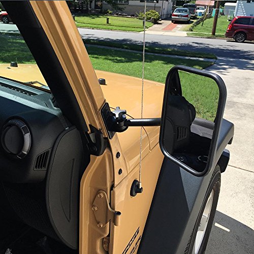 image for bisoner 1 Pair Shake-Proof Door Off Rectangular Adventure Side View Mi