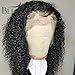 BEEOS 13×6 Lace Front Wigs 180% Density Human Hair Wigs Short Curly Bob for Black Women with Baby Hair Unprocessed Glueless Wig, Pre-plucked & Natural Hairline for Daily Use, 14 Inch