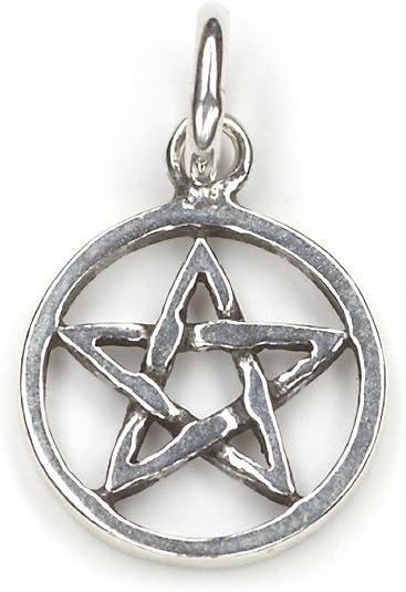 Pentagramm Schmuck Anhänger 925er Silber Hexenstern Länge gesamt 2,1cm ...