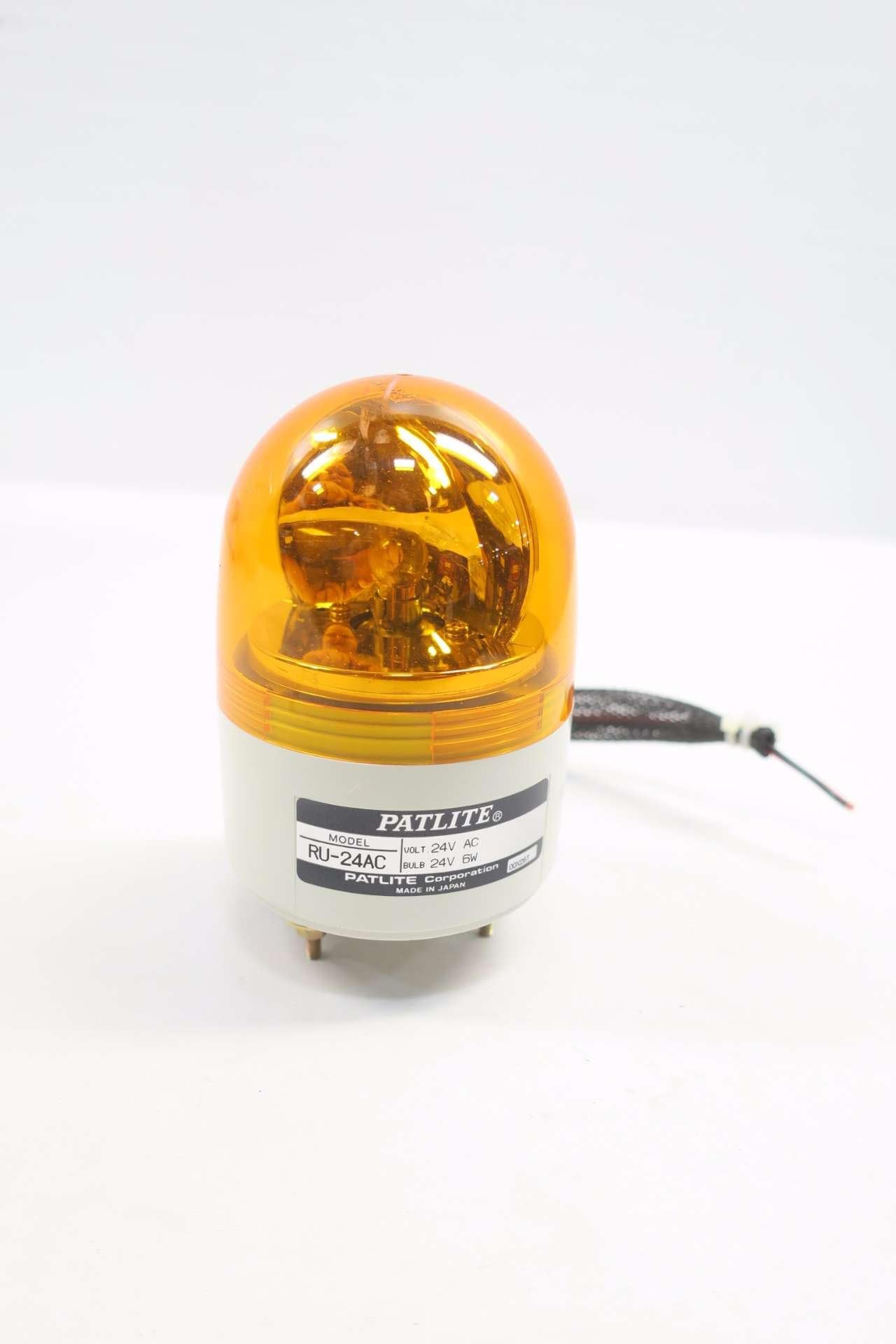 PATLITE RU-24AC Amber REVOLVING Warning Light 24V-AC D578744