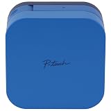 Brother P-Touch Cube Smartphone Label Maker, Bluetooth Wireless Technology, Multiple Templates Available, Apple & Android Compatible - Blue, 2.5 x 4.6 x 4.6 inches