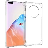 USTIYA Case for Huawei Mate 40 Clear TPU Four Corners Protective Cover Transparent Soft funda