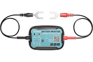 KDATOR 6V 12V 24V Bluetooth Battery Monitor BM7–Work for All Lead-Acid & Lithium Battery with Charging, Cranking System Test & Auto Alarm – Waterproof Voltmeter for Cars, Vans, Trucks, Motorcycles, Boats