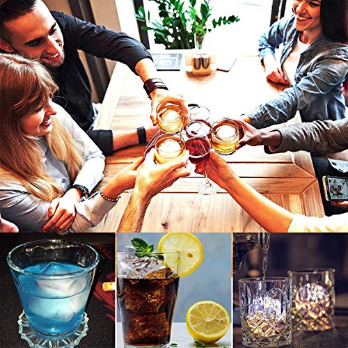 Ice Cube Trays Silicone Combo Mold, Silicone Sphere Ice Ball Maker with Lids and Large Square Ice Cube Molds for Whiskey & Cocktail Reusable BPA Free (Set of 2)