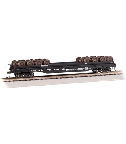 Northern Pacific Wagon Bachmann HO Güterwagen Northern Pacific - 52' Centerbeam Flatcar Güterwagen HO
