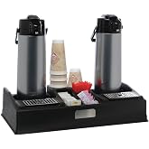 HUBERT Black Airpot Station for 2 Airpots - 25 3/4"L x 13 1/2"W x 5 7/10"H