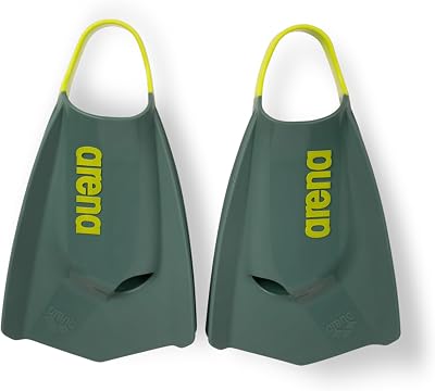 ARENA Powerfin Pro II Swim Fins Unisex Silicone Short Blade Sage Arctic Lime