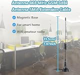 Vecys 868 MHz SMA Antenna 3dBi 3M RG174 Cable Magnetic Base for Homematic CCU view 5