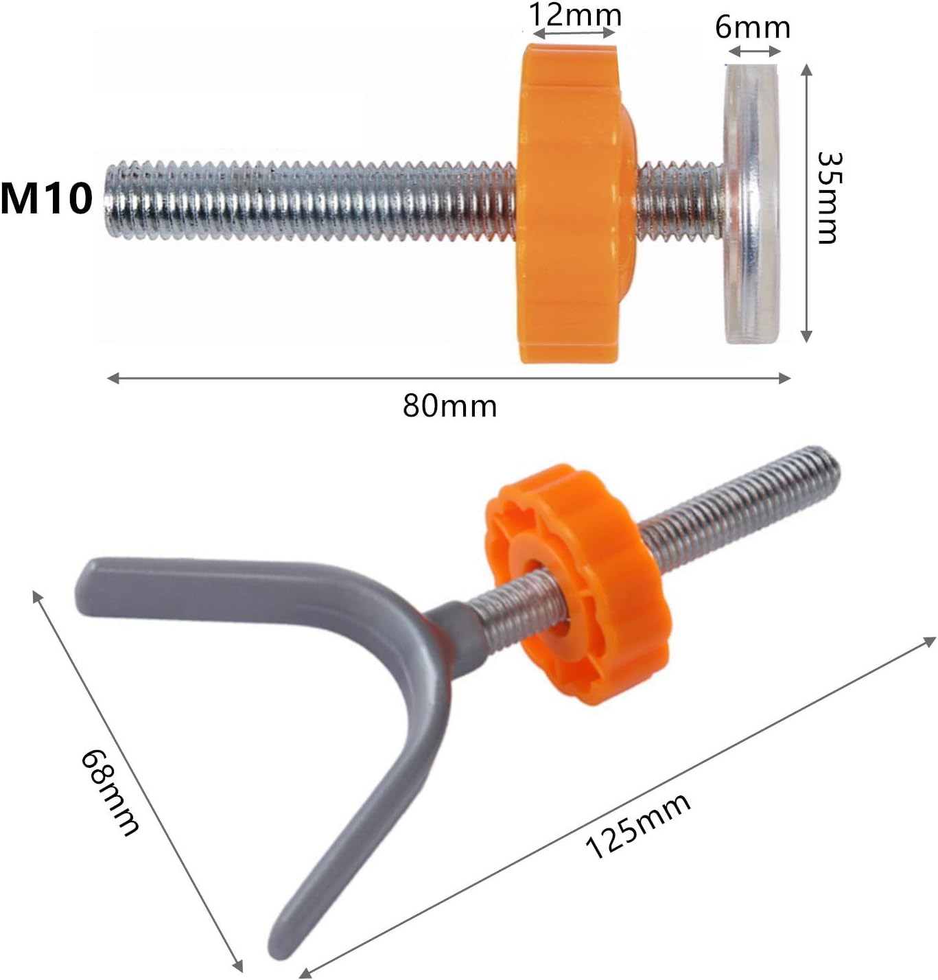 4 Pack Pressure Baby Gates Threaded Spindle Rods Walk Thru Gates ...