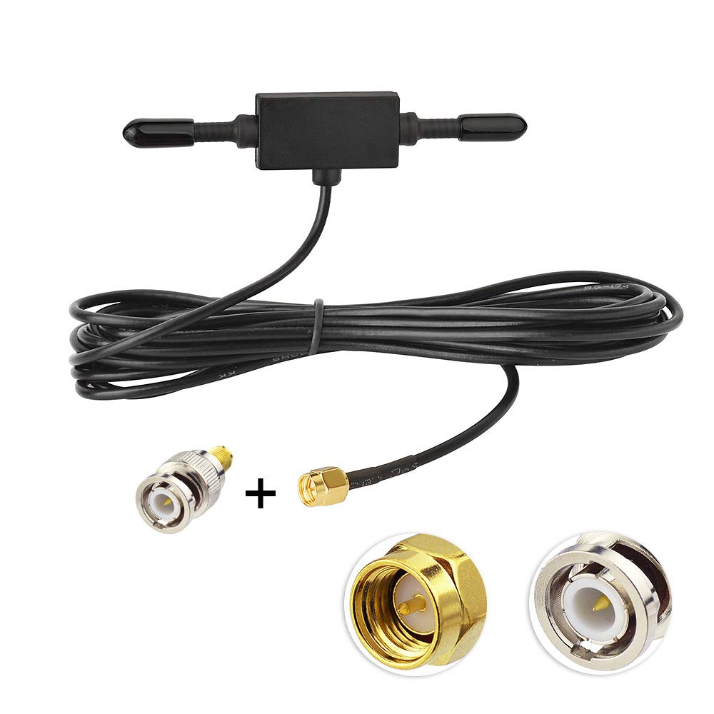 Eightwood 4G LTE Antenna 3dBi SMA Adapter Glass Mount 3m RG174 Cable + SMA Female to BNC Male Adapter for 2G 3G 4G LTE Router WiFi DTV Mobile Hotspot Huawei TP-Link GSM/UMTS/CDMA/GPRS Bluetooth