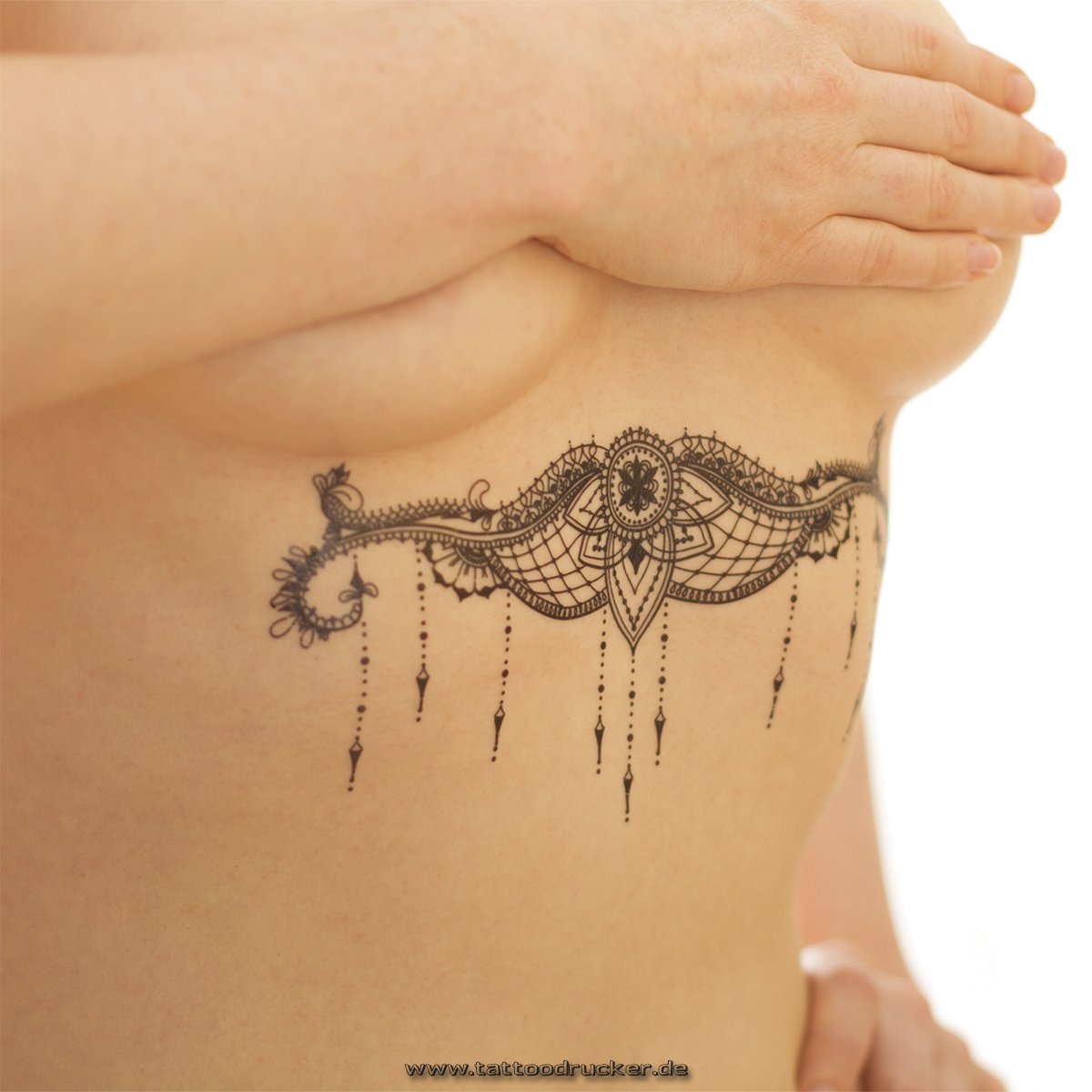 5 x TypB Underboob Tattoo Black Sexy Under Breast