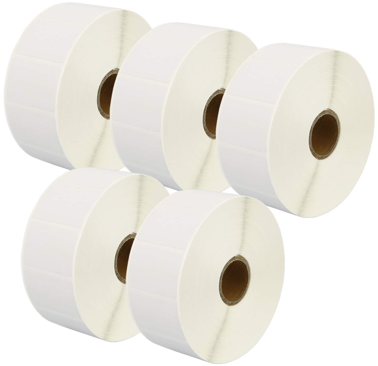 5 Compatible Rolls 38mm x 25mm White Direct Thermal Labels for Zebra GK420d GK420t GC420d GX420d GX420t GC420t GX430t GT800 LP2844 TLP 2844 Citizen CL-S521 CL-S621 CL-S631 (2000 Labels per Roll)