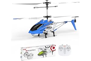 Cheerwing Remote Control Helicopter,SYMA S107H Mini RC Helicopter with Gyro,Altitude Hold, One Key Take Off/Landing for Adults Kids(Blue)