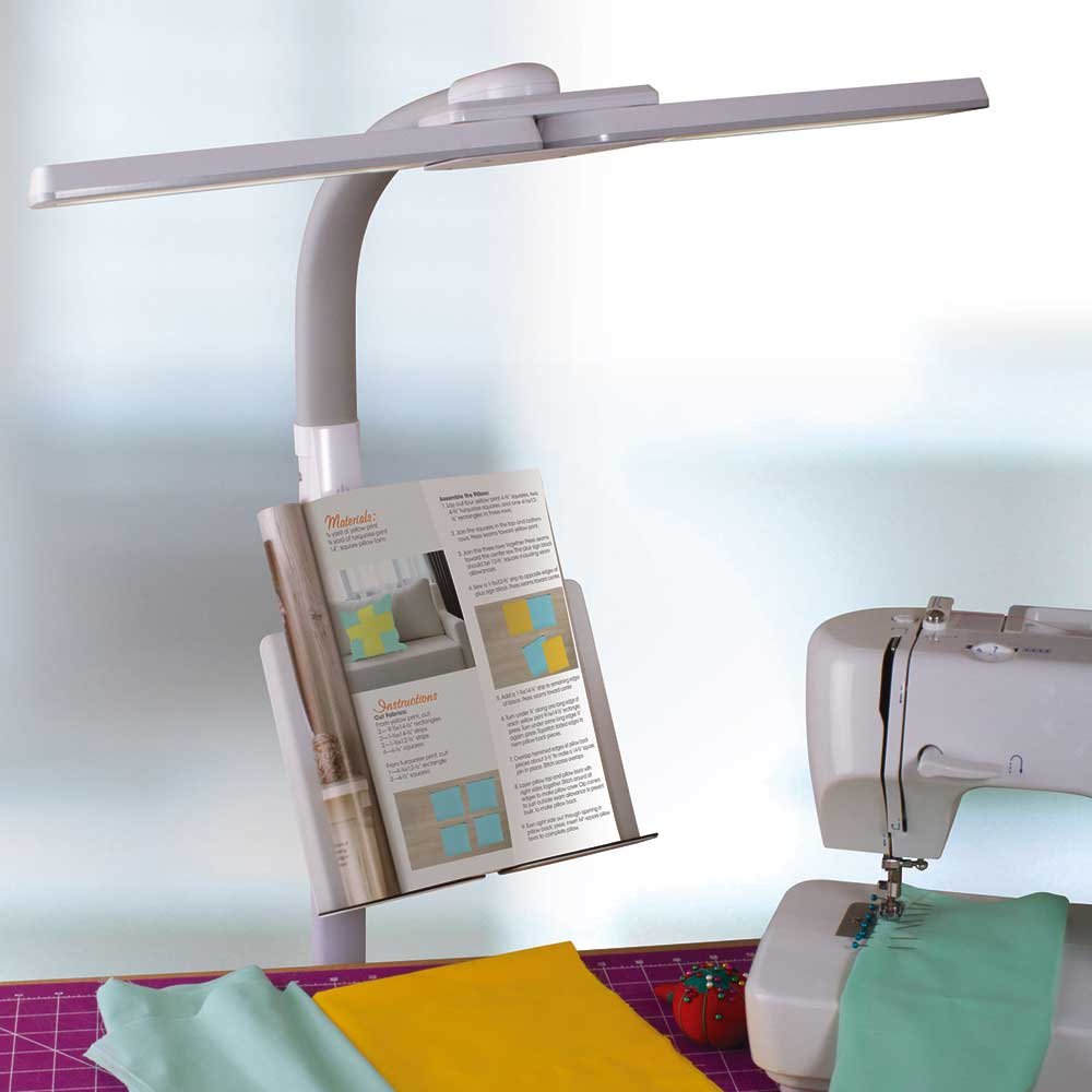 OttLite Dual Shade LED Floor Lamp with USB Charging Port | 4 Brightness Level, Adjustable Stand for Tablets, iPad, Galaxy, Surface, Fire, Kindle, Smartphones, Books, Magazines, Newspapers