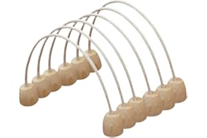 Qraatosi 6 Pack Croquet Baskets, Flexible, Portable, Fun, Versatile, with Wooden Base, Sports Toy for Park, Outdoor, Indoor, 