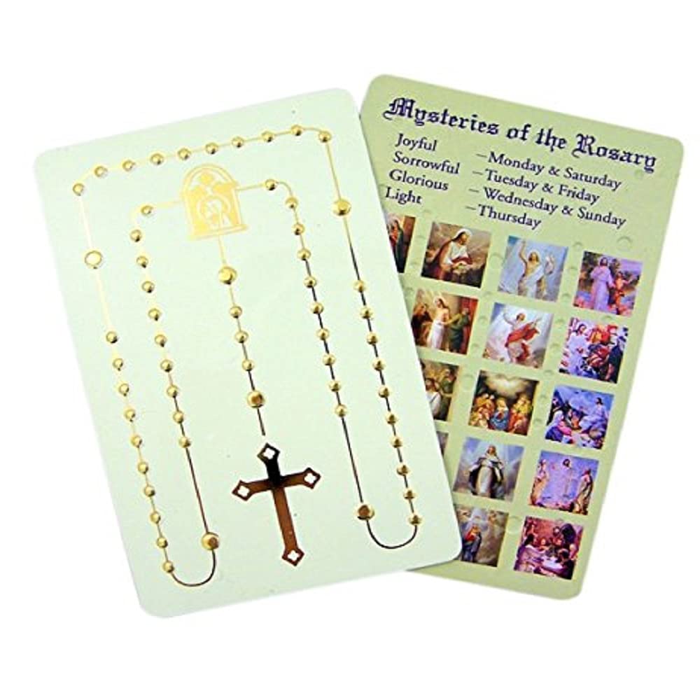 FVLFIL Pocket Rosary Card 3 1/4 Inch (Set of 3)