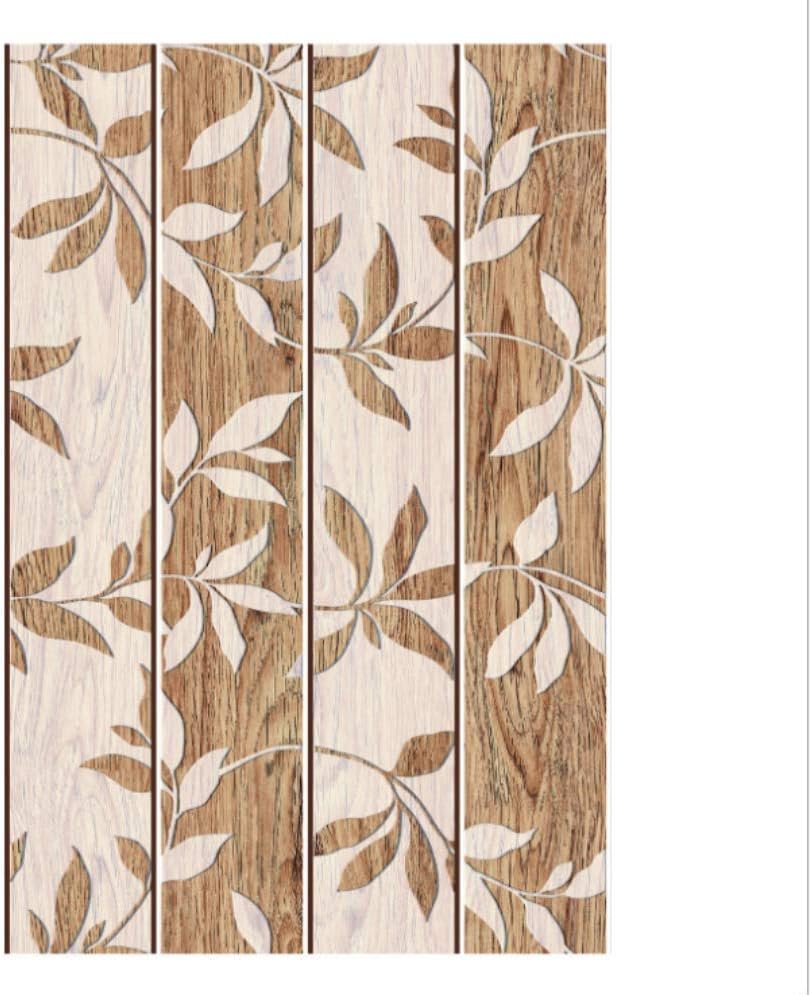 Yija Self-Adhesive Light Brown Leaves Peel-Stick Wallpaper Backsplash Sticker Shelf Liner Removable Door Vinyl Flooring Stickers 17.7inch by 98inch