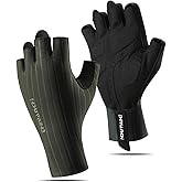 EXCEREY Blue Half Finger Anti Slip Shock-Absorbing Wear-Resistant Cyling Bike MTB Racing Gloves for Adult Cycling Climbing Riding Biking Outdoor Sports （Blue, Size L）