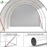 VOUNOT Walk-In Polytunnel Greenhouse 3x2x2m 6m² Roll-Up Sides Door Mesh view 7
