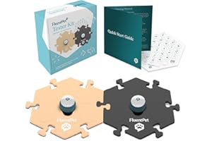 FluentPet Speak Up! Tester Kit - Set of 2 Dog Talking Buttons with Pre-Installed Batteries & 2 HexTiles -| Pet Buttons for Co