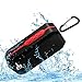Bluetooth Wireless Speakers Waterproof IPX5 with HD Enhanced Bass Outdoor Wireless Portable Phone Speakers Built-in Mic Support FM AUX TF Card USB for iPhone iPad Android Phones Computer Etc. (Red)