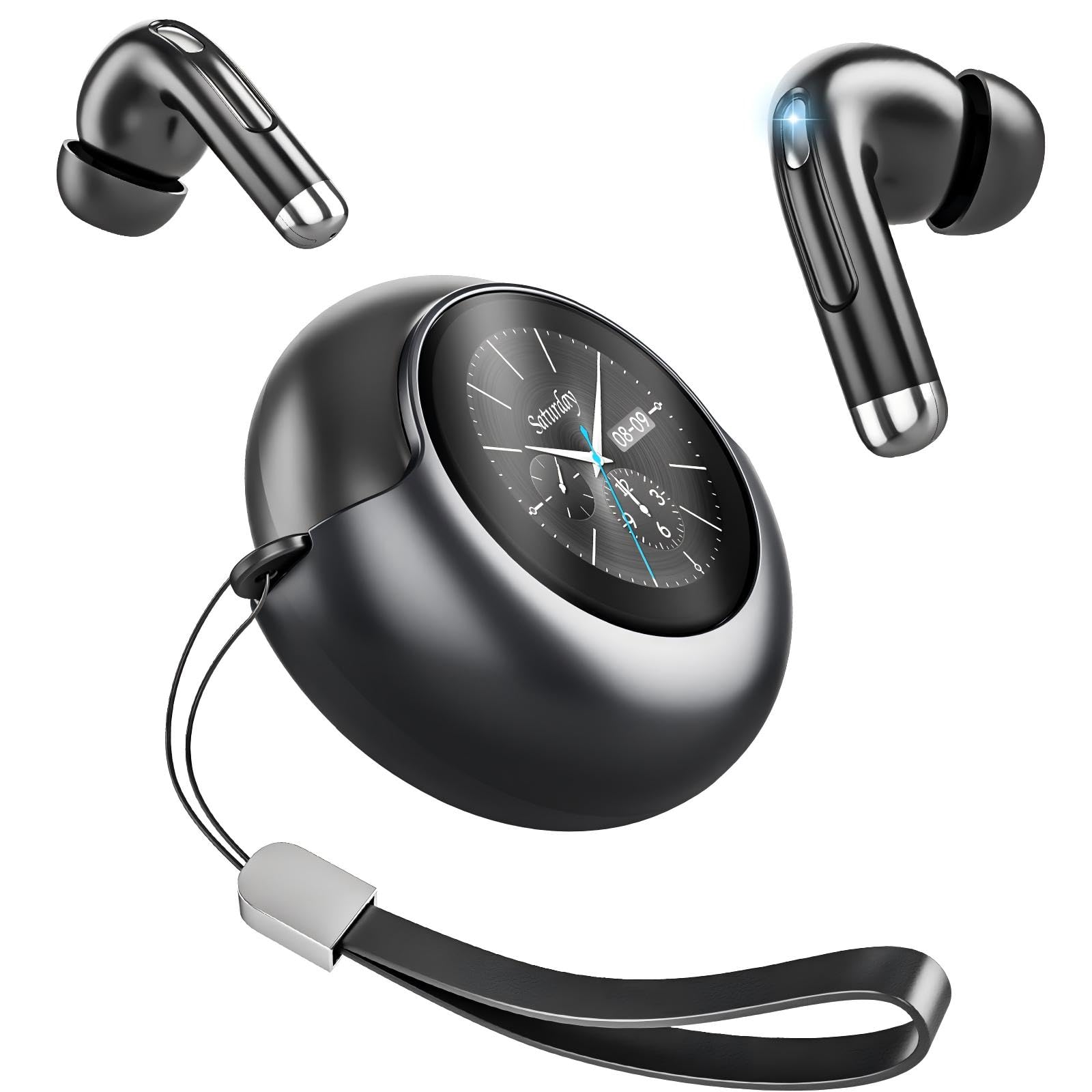 Photo 1 of Wireless Earbuds Bluetooth Headphones, Bluetooth 5.3 Stereo Sound with LED Display, IPX7 Water Resistant in-Ear Earphones for Sporting, Workout, Running Black