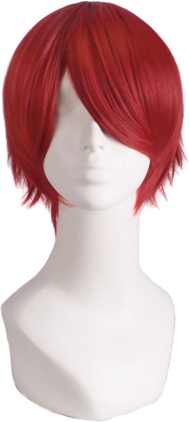 MapofBeauty 12"/30cm Hair Cosplay Role Play Short Wig (Red), 12 Inch (Pack of 1)