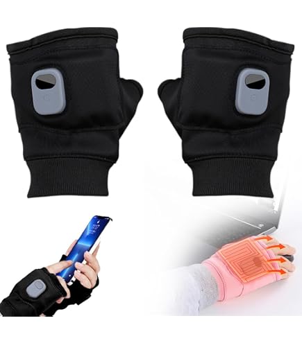 Gants Chauffants USB Homme Femme - 3 Températures Réglables, Tactiles, Lavables - Pour Intérieur Et Extérieur