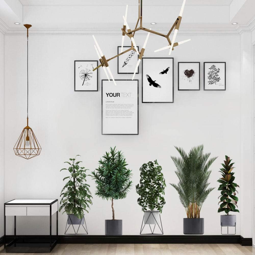 Wall Sticker Potted Plants Wall Stickers Leaf Decoration, Butterflies and Cute Birds Wall Stickers Art Stickers Decals Children Girls Bedroom Living Room Kitchen Classroom 3D Kiss Mural Wall Decor: Kitchen & Dining