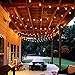 Openuye 24Ft LED String Light Linkable Outdoor Decorative S14 Strand Lights with 12 Hanging Sockets for Wedding Patio Garden Porch Party Backyard Deck Yard