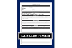 Sales Leads Tracker: Simple CRM Log Book for Tracking Sales Leads, Contacts, Follow-Ups & Conversions | Client Contact & Cust