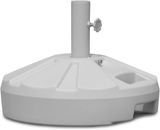Amazon Com Budge Patio Umbrella Base 50 Lb Plastic White