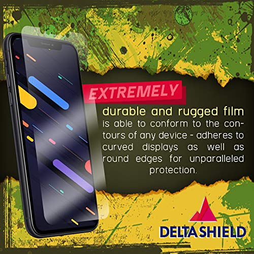 DeltaShield Screen Protector for Apple iPhone XR (6.1 inch)(2-Pack)(Slim Design for Cases) BodyArmor Anti-Bubble Military-Grade Clear TPU Film