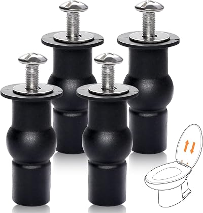Fozuanei 4x Universal Toilet Seat Screws Fittings WC Blind Hole Hinges Bolts