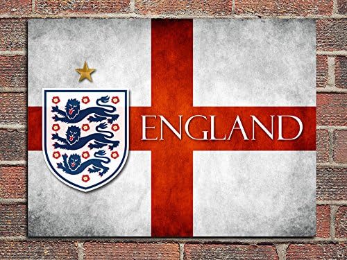 Vintage Style England St George Flag Metal Plaque