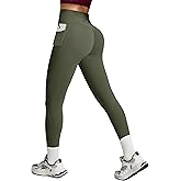 Heathyoga Scrunch Butt Lifting Leggings with Pockets for Women Tummy Control Compression Leggings No Front Seam Yoga Pants