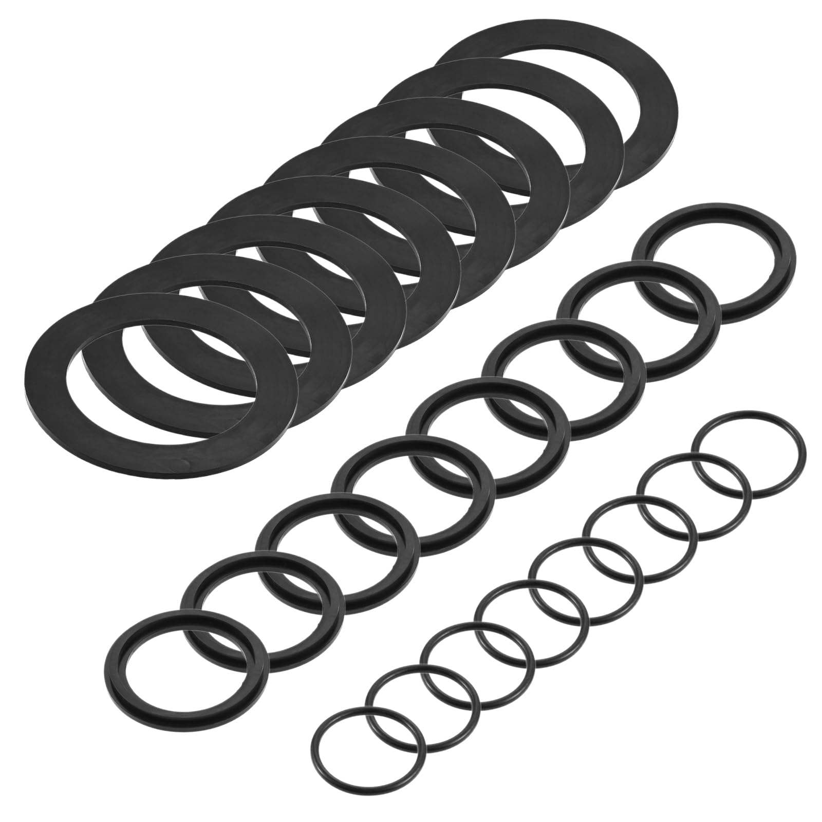 Photo 1 of Hicello 25076RP O-Ring Rubber Gasket Washers Kit L-Shape O-Ring for 1.5" Fittings Compatible with Intex Pool Plunger Valves 28633 28635 28621 10747 25006 25010 Replace 10745 10262 10255(8SETs=24PCs)