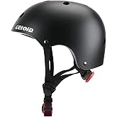 CELOID Skateboard Bike Helmet,Adjustable Washable Skate Scooter Helmets for Over 16 Years Youth & Adults Women and Men Climbing,Skateboarding,Cycling Bicycle,Roller Skating,Balance Bike Sports