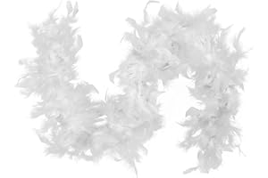 SKYASIA Fluffy Feather Boa Scarf for Women -Turkey Feather Boas for Costume, Burlesque, Party, Photo Shoot, Halloween
