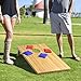 GoSports Bamboo 3' x 2' Bamboo Cornhole Set with 8 Bean Bags & Carrying Case - Premium All Weather Design, Wood, Regulation