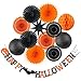 SUNBEAUTY Halloween Decoration Kit Party Banner Paper Fans Lanterns Honeycomb Balls for Halloween Party Birthday Event Decorations Black Orange 13Pieces