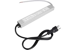 inShareplus LED Power Supply, 24V 40W IP67 Waterproof Outdoor Driver, AC 90-140V to DC 24V 1.7A Low Voltage Transformer, Adap